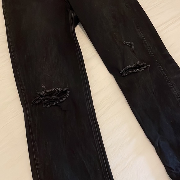 Denim Forum Aritzia The Joni High Rise Loose Black Jeans 26 Oversized - Picture 3 of 5